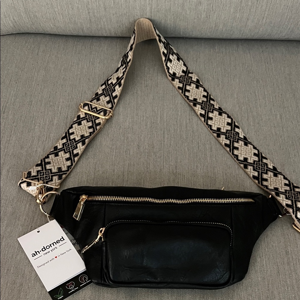 Ah-Dorned Vegan Faux Leather Crossbody Bag